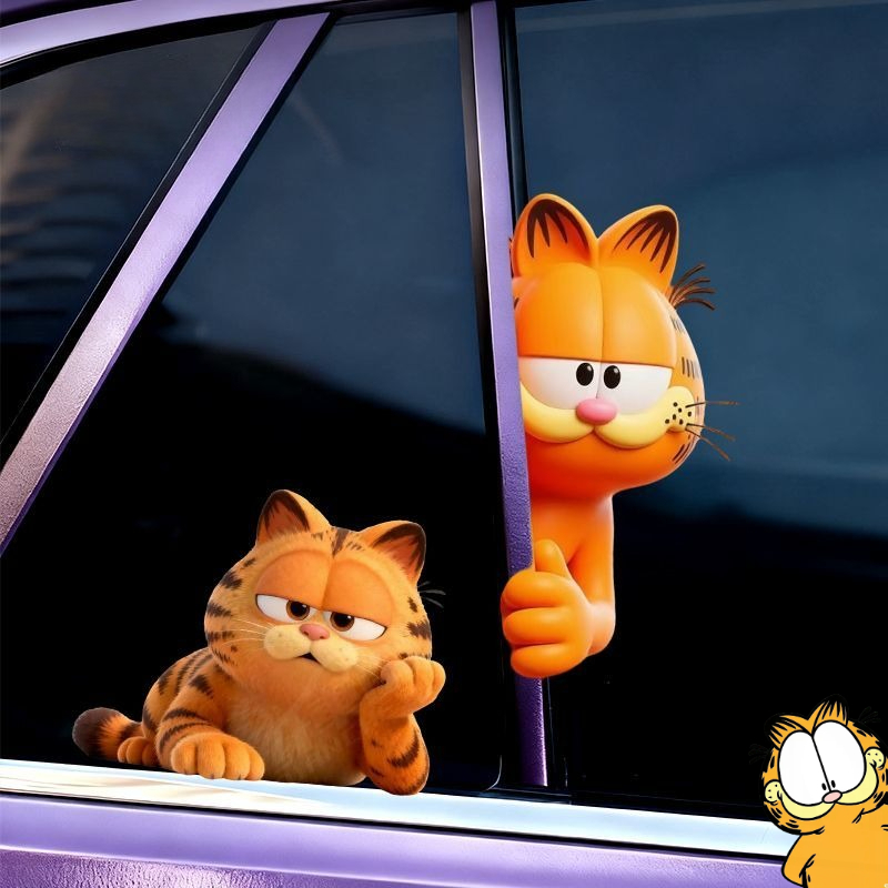 Car Accessories Window - Stiker Garfield anime kartun lucu imut
