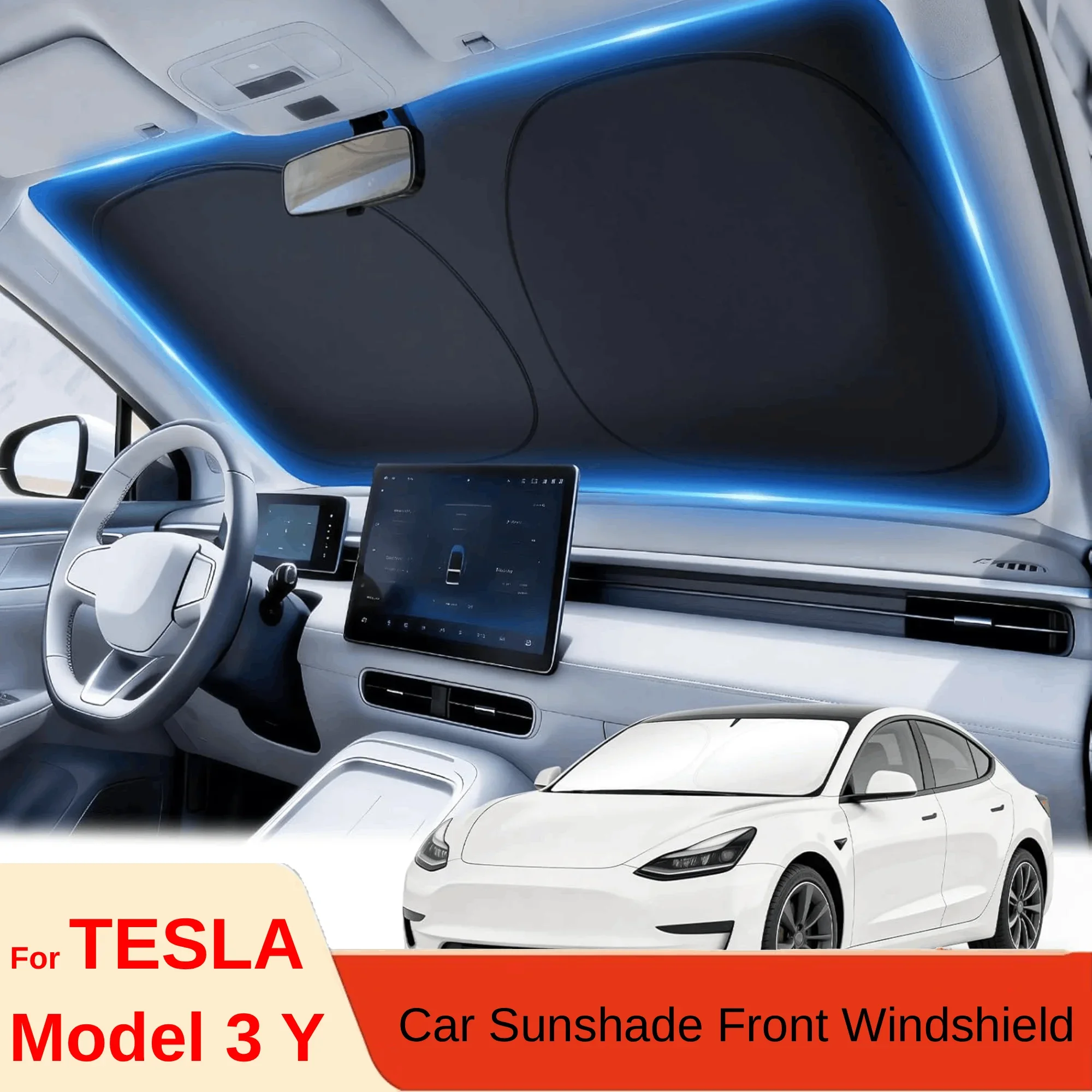 Car Accessories Window - Penutup Kaca Depan Mobil Tesla Model