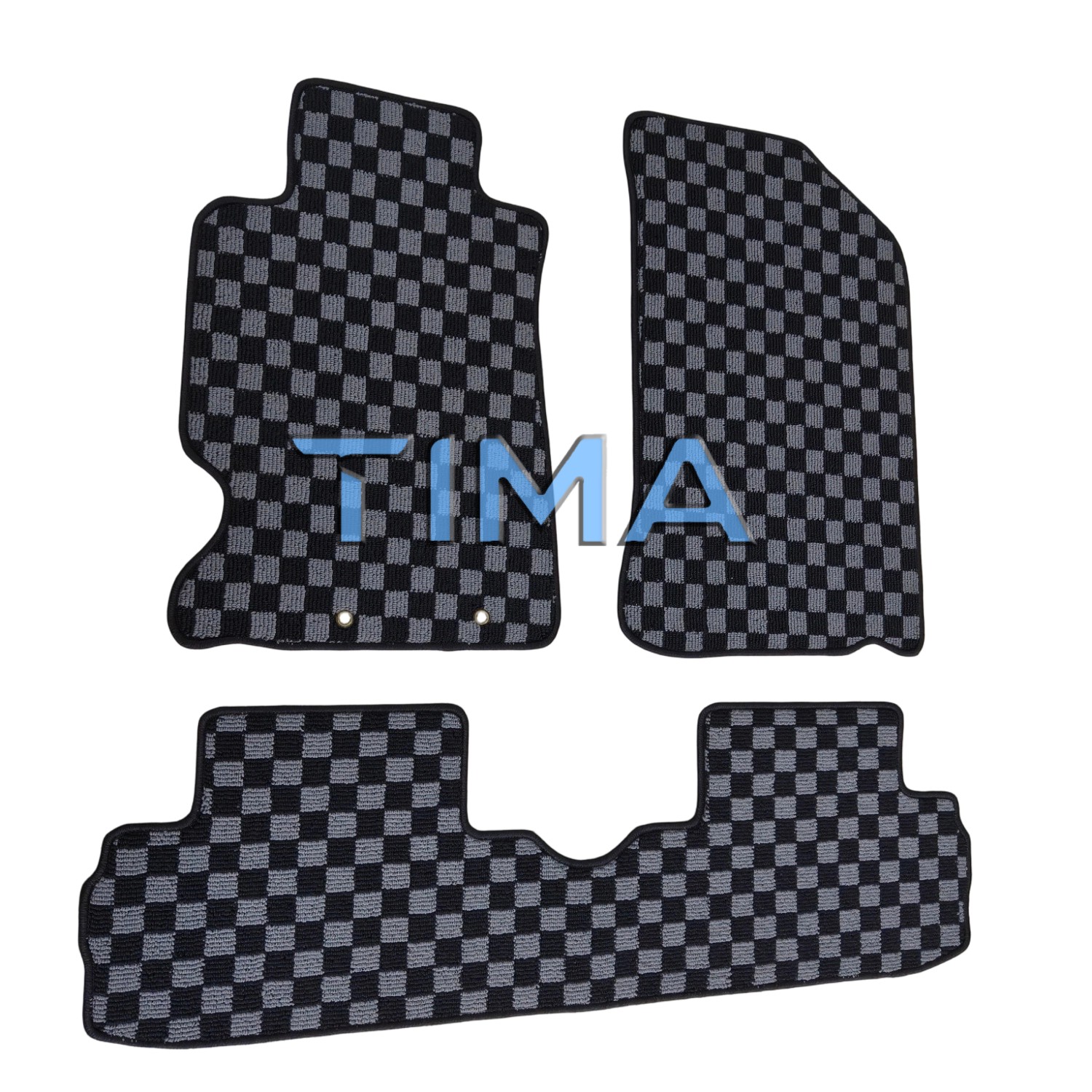 3PCS Karpet Mobil Motif Kotak- - Car Accessories Racing ulasan dan harga